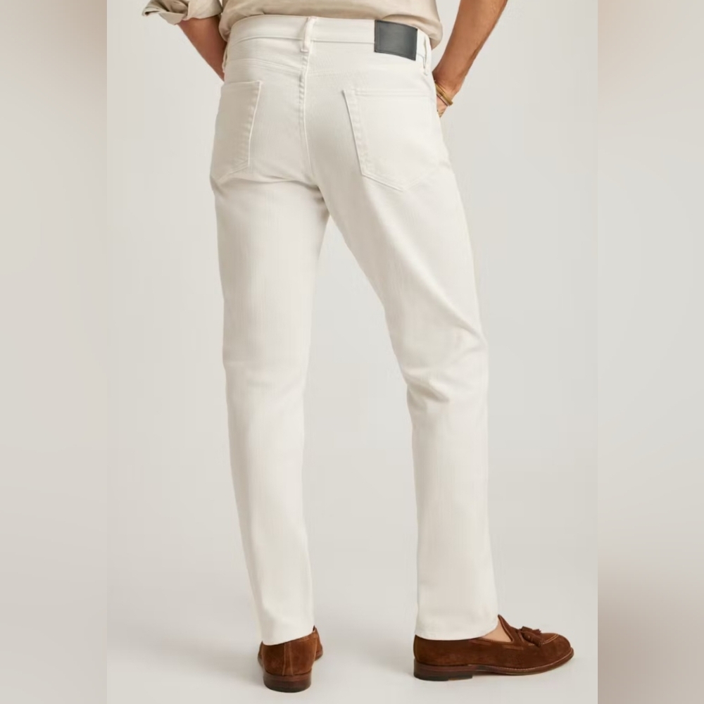 NWOT Bonobos Premium 4-Way Stretch White Men's Slim Jeans 33/28